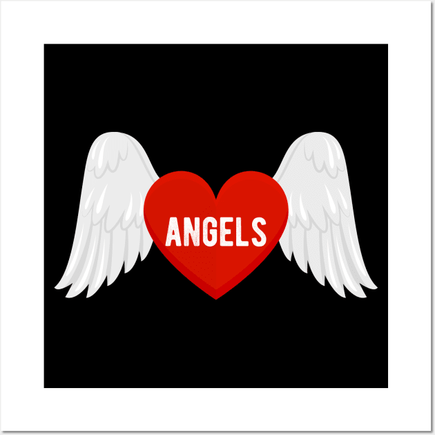 I Love Angels Wall Art by Eric Okore